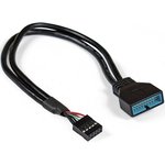 Кабель-переходник USB 2.0-USB 3.0 ExeGate EX-CC-U3U2-0.3 (9pin(F)/19pin(M), 0,3м)