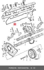 92810444706, Прокладка клапанной крышки 928 83-86