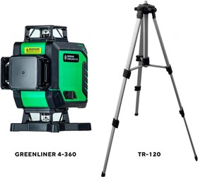 Фото 1/9 Комплект Лазерный уровень INSTRUMAX GL 4-360 BAZA SET+Штатив телескопический с резьбой 1/4 (5/8) дюйма INSTRUMAX TR-120