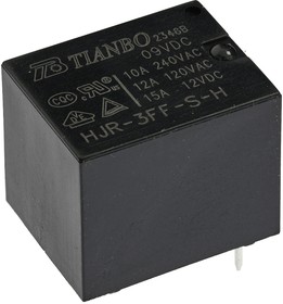 Фото 1/2 HJR-3FF-9VDC-S-H, Реле 1 зам. 9VDC, 12A/120VAC
