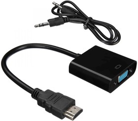 Кабель-адаптер ACD-DAHVF-01B |ACD-DAHVF-01B| HDMI-VGA, Golden Plated, 19m/15f, Черный, 0.2м (742576)