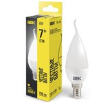 LLE-CB35-7-230-30-E14, Лампа LED CB35 свеча на ветру 7Вт 230В 3000К E14 IEK