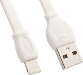Фото 1/2 Кабель USB WK WDC-023 Fast Lightning 8-pin, 2.4А, 1м, TPE (белый)