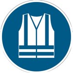 173506, Adhesive Film Floor Sticker Use Safety Vest Sign With Pictogram Only Text