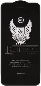 Фото 1/6 Защитное стекло WK Kingkong F. C. C. E. T. G. 4D для iPhone SE 2/8/7 0.25 мм, с черной рамкой