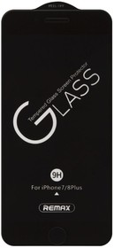 Фото 1/6 Защитное стекло REMAX GL-27 Medicine для Apple iPhone 7 Plus/8 Plus, 3D, черная рамка, 0.3мм