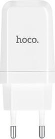 Фото 1/4 Сетевое зарядное устройство (СЗУ) HOCO C45 Cool Rotary 1xUSB, 2.4А, вилка US/EU/UK (белый)