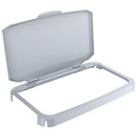 1800500050, 510 x 285 x 73mm Grey Plastic Waste Bin Lid for Durabin, 285mm