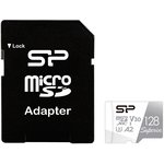 Карта памяти 128GB MicroSD class 10 + SD адаптер SILICON POWER