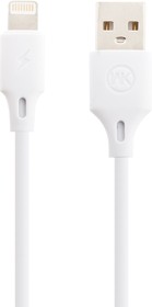 Фото 1/2 Кабель USB WK WDC-092i Full Speed Pro Lightning 8-pin, 2.4А, 1м, TPE (белый)