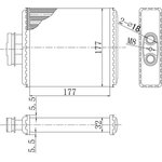 Радиатор отопителя для а/м VW Polo All 02-/Skoda Rapid (12-) Fabia (07-) ...