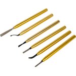 Набор шаберов из 6шт разного профиля с алмазным покрытием 680-0023 37204