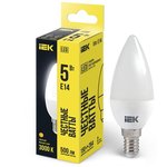 LLE-C35-5-230-30-E14, Лампа LED C35 свеча 5Вт 230В 3000К E14 IEK