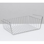 Корзина сетчатая навесная 41х24х14 см, на полку, хром 5106699