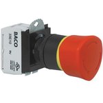 L22ER01D, L22ER Series Emergency Stop Push Button, Momentary, Panel, 2 NC ...