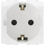 Two-module electrical outlet with earthing ...