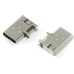 Гнездо USB 3.1, Тип C, угловое, 14 контактов; №14560 гн USB \C 3,1\14P4C\пл\ ...