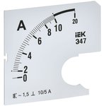 Шкала сменная для амперметра Э47 10/5А класс точности 1,5 72х72мм IEK