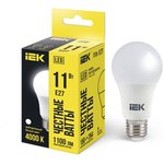 LLE-A60-11-230-40-E27, Лампа LED A60 груша 11Вт 230В 4000К E27 IEK