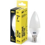 LLE-C35-7-230-30-E14, Лампа LED C35 свеча 7Вт 230В 3000К E14 IEK