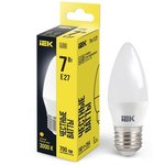 LLE-C35-7-230-30-E27, Лампа LED C35 свеча 7Вт 230В 3000К E27 IEK