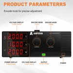 Лабораторный блок питания Amperin AI-W20010RS 200V, 10A