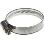 PL-12 (32-50)/W2, Хомут ленточный 032-050мм (12мм) червячный нержавеющая сталь ...