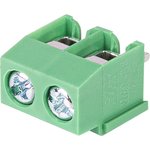 WJ126-5.0-02P-14-00A, Клеммник, 2-контактный, 5мм, прямой на плату