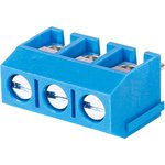 WJ301-5.0-03P-12-00A, Клеммник винтовой, 3-контактный, 5мм, прямой на плату