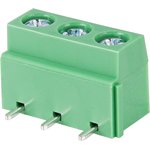 WJ126R-5.0-03P-14-00A, Клеммник 3-контактный, 5мм, угловой на плату