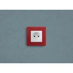 672234, 1-seater socket without grounding with protective shutters 16A white ETIKA