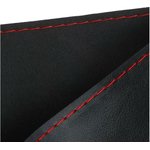 Сшивной чехол на руль 38 см, искусственная кожа, красный 1822695