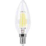 25870, Лампа светодиодная LED 7вт Е14 теплый свеча FILAMENT диммируемая