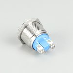 PBS-28B-2/N, Кнопка антивандальная металическая 19мм, NO, IP65, 3A 250VAC