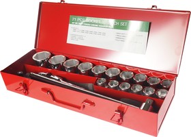 Фото 1/2 Набор головок торцевых 6-гранных 3/4 19-50 мм (в кейсе) 21 предмет JTC /1