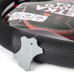 Оплетка на руль (M 38 см , нат. кожа, "Софт Тач") черная с перфорацией ARNEZI ...