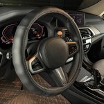 Оплетка на руль (M 38 см , нат. кожа) черная, формованная ARNEZI A0501031