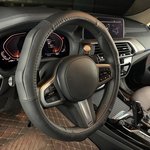 Оплетка на руль (L 40 см , нат. кожа) черная, формованная ARNEZI A0501034