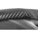 Оплетка на руль (M 38 см , иск. кожа PU, Софт тач) черная с тиснением ARNEZI A0501039