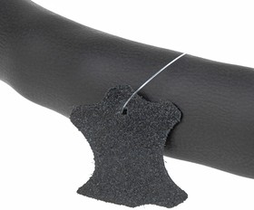 Фото 1/2 Оплетка на руль (L 40см, нат. кожа) черная, формованная ARNEZI A0501044