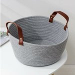 Корзина для хранения плетеная 33x33x16 см "Луиза" цвет бежево-серый 6882796