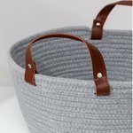 Корзина для хранения плетеная 33x33x16 см "Луиза" цвет бежево-серый 6882796