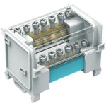 BD10072, Distribution block for DIN rail 2 poles 100A 5x6mm 2x7.5mm