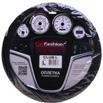 31685, Оплетка руля (L) 39-41см черная экокожа CARFASHION