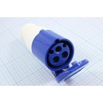 Гнездо питания AC силовое, 1P+N+E, 16/250, на кабель, IP44, [NTN213] ...