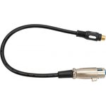Переход XLR гнездо - RCA гнездо "позолоченные" контакты с кабелем 0.3м, Pro Legend