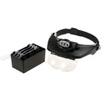 PL4410, Лупа налобная 1.2/1.8/2.5/3.5x с подсветкой (3 LED)
