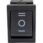 PL2415, Клавишный переключатель ON-OFF-ON, 6 контактов, черный