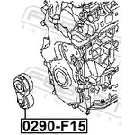 0290F15, Ролик приводного ремня Nissan ...