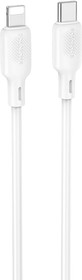 Фото 1/2 Кабель USB-C BOROFONE BX113 Lenny Lightning 8-pin, 3А, PD27W, 1м, силикон (белый)